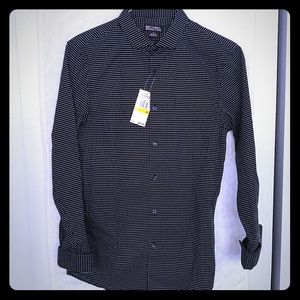 Michael Kors: Black Slim Fit Dress Shirt (size M)